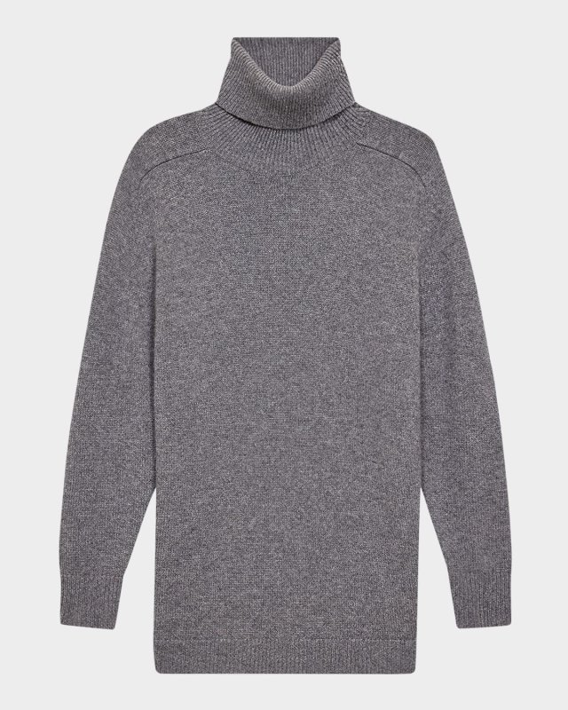Long Oversized Cashmere Turtleneck Sweater